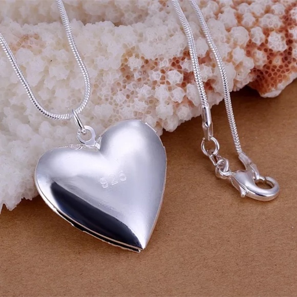 925 silver heart necklace - Picture 2 of 2